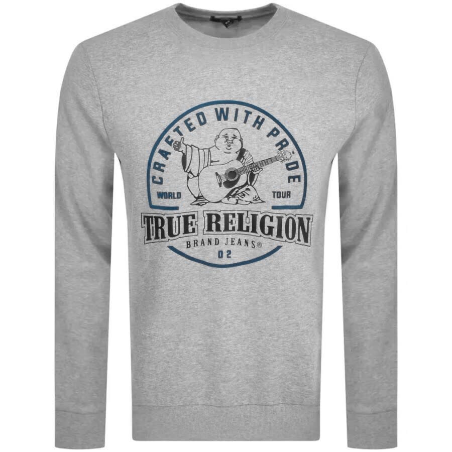 Alternative Image for ProductTrue Religion Crew Neck Sweatshirt Grey1
