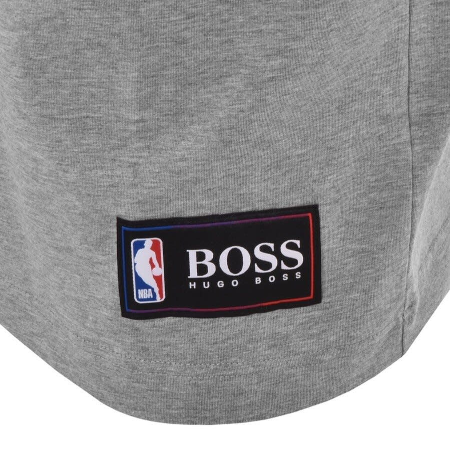 Alternative Image for ProductBOSS X NBA T Basket 2 Logo T Shirt Grey3