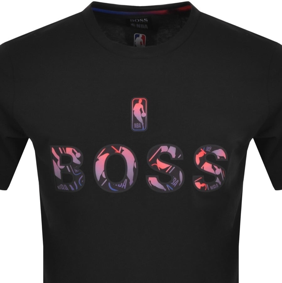 Alternative Image for ProductBOSS X NBA T Basket 2 Logo T Shirt Black2