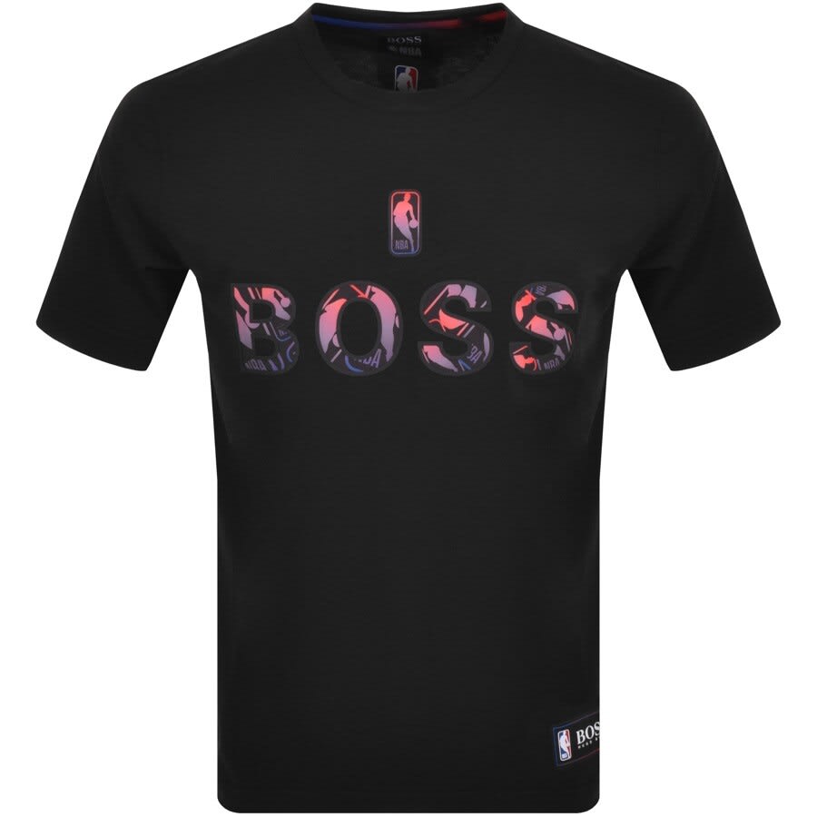 Alternative Image for ProductBOSS X NBA T Basket 2 Logo T Shirt Black1