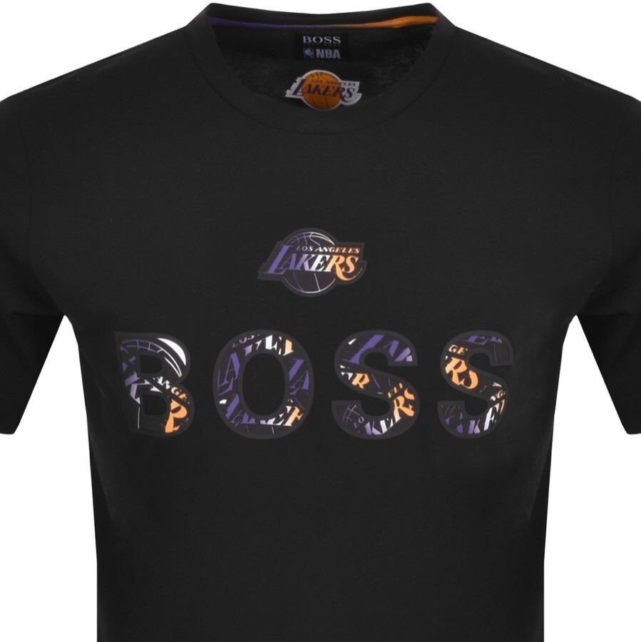 Alternative Image for ProductBOSS X NBA T Basket 2 Logo T Shirt Black2