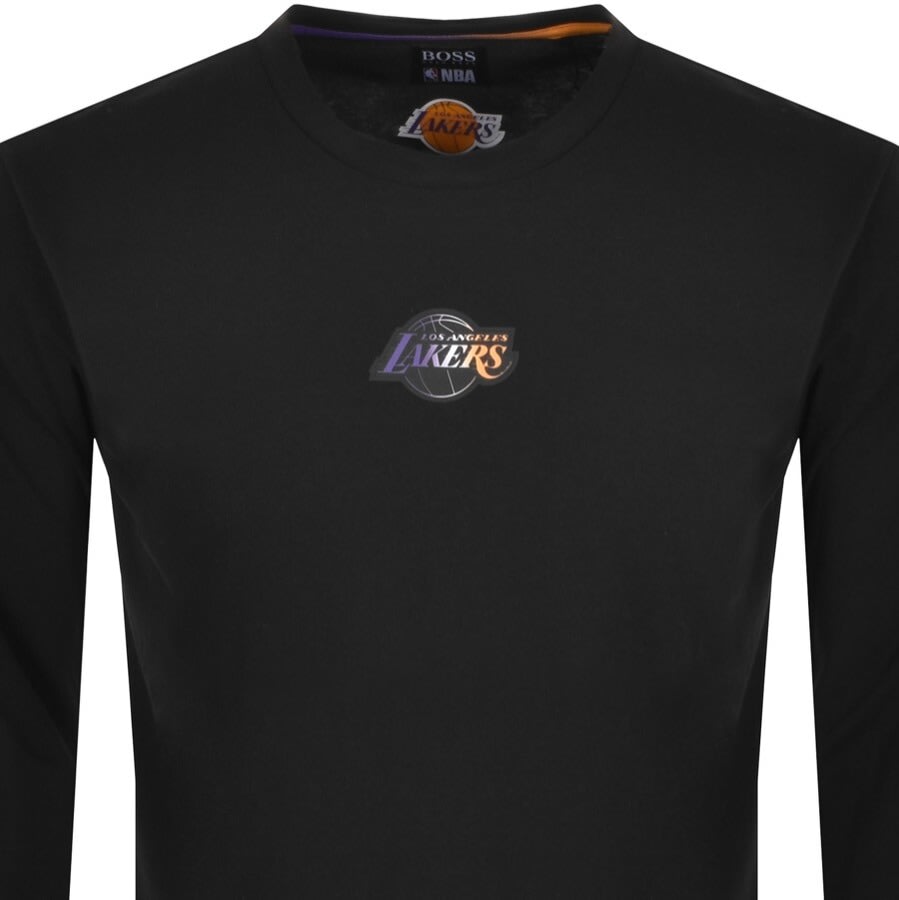 Alternative Image for ProductBOSS X NBA Threesixty 2 Long Sleeve T Shirt Black2