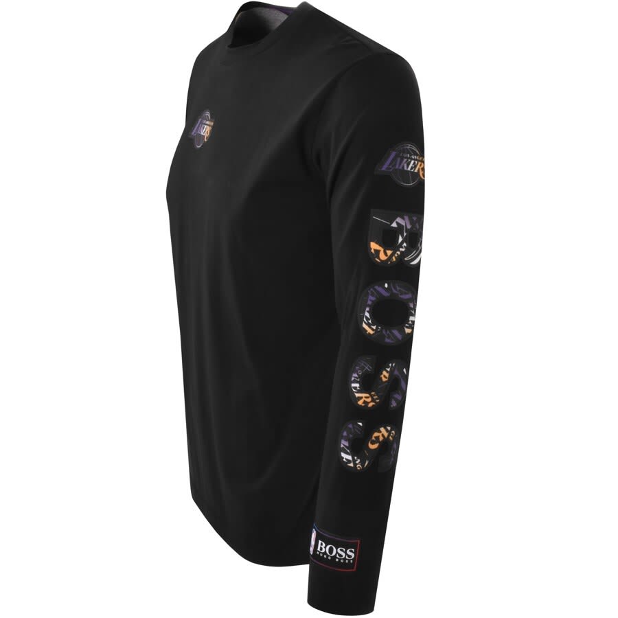 Alternative Image for ProductBOSS X NBA Threesixty 2 Long Sleeve T Shirt Black3