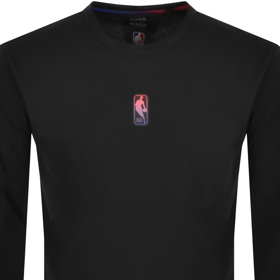 Alternative Image for ProductBOSS X NBA Threesixty 2 Long Sleeve T Shirt Black2