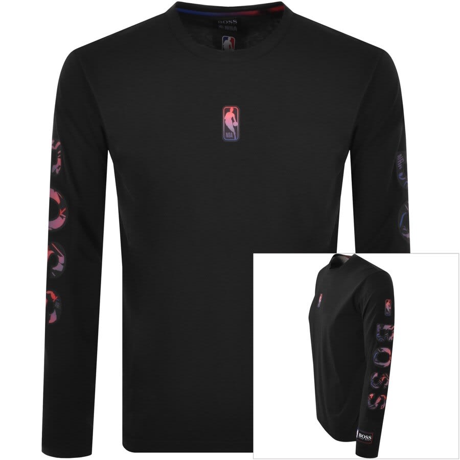 Alternative Image for ProductBOSS X NBA Threesixty 2 Long Sleeve T Shirt Black1