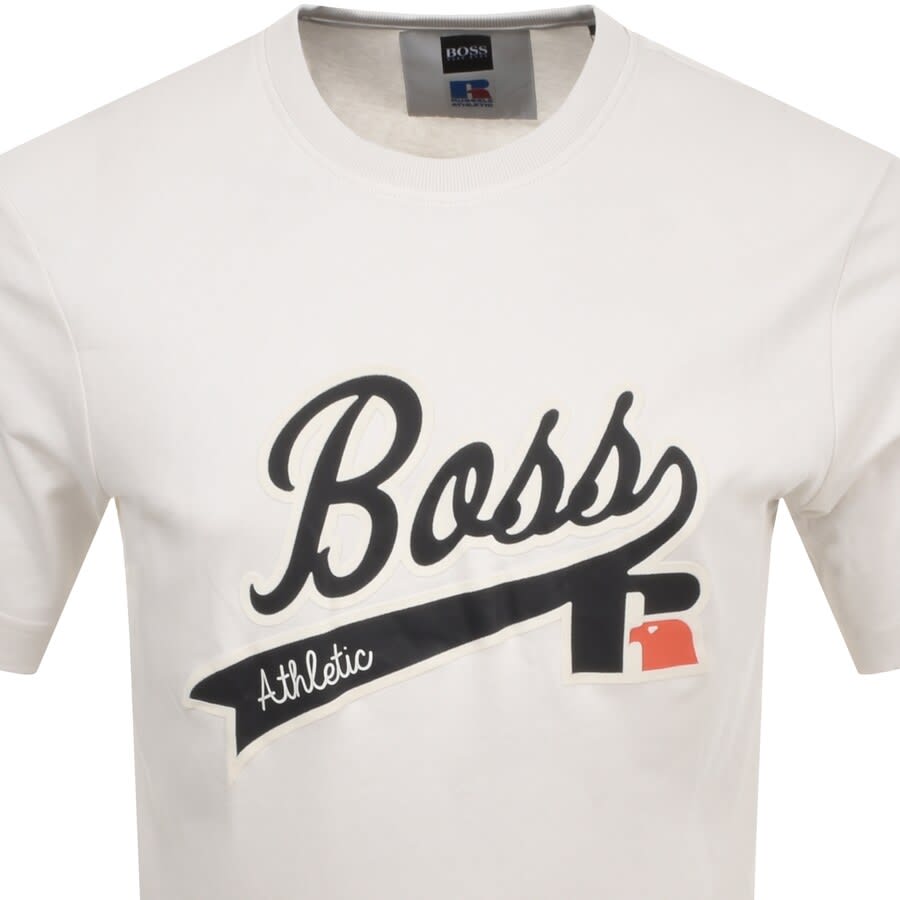 Alternative Image for ProductBOSS X Russell Athletic T RA Logo T Shirt White2