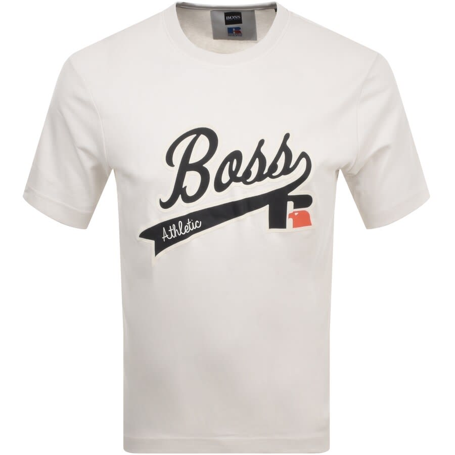 Alternative Image for ProductBOSS X Russell Athletic T RA Logo T Shirt White1
