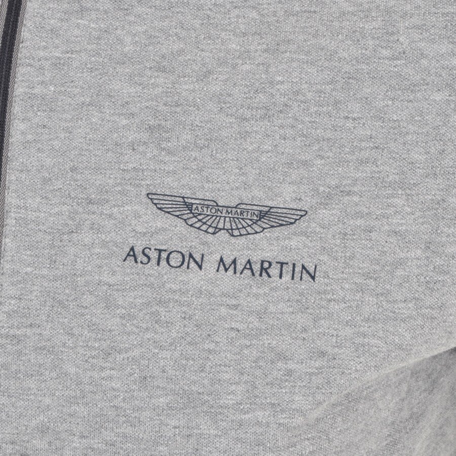 Alternative Image for ProductHackett Half Zip Slim Polo T Shirt Grey3
