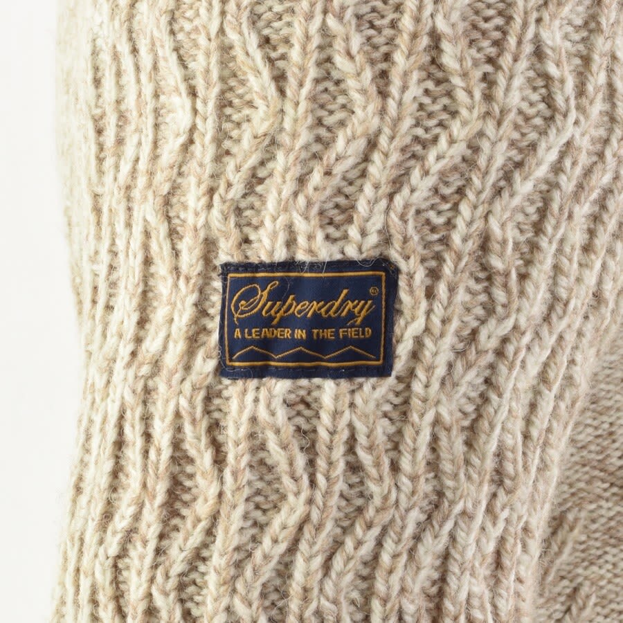 Alternative Image for ProductSuperdry Jacob Cable Knit Jumper Beige3