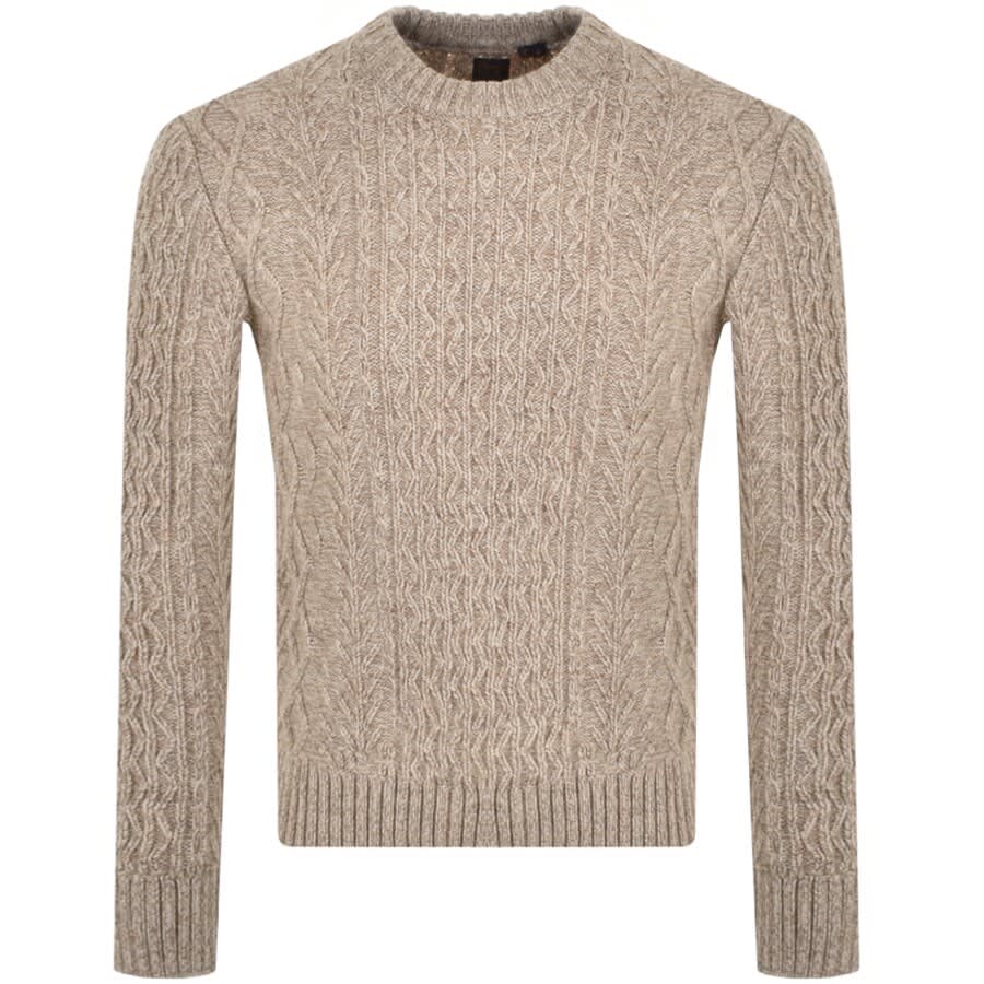 superdry jacob cable knit jumper