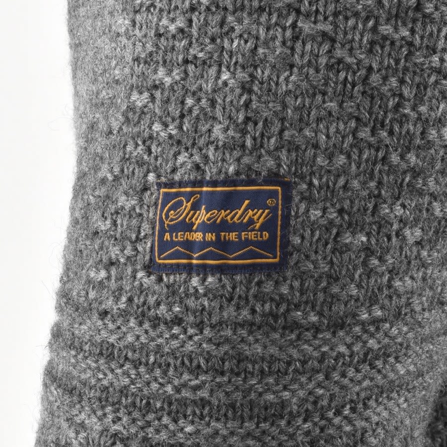 Alternative Image for ProductSuperdry Jacob Cable Crew Neck Jumper Grey3