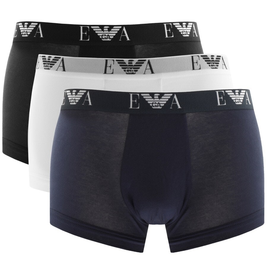 Emporio Armani Underwear 3 Pack Trunks | Mainline Menswear