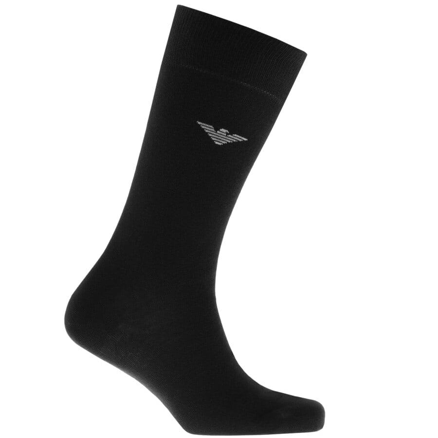 Alternative Image for ProductEmporio Armani 2 Pack Socks Black2