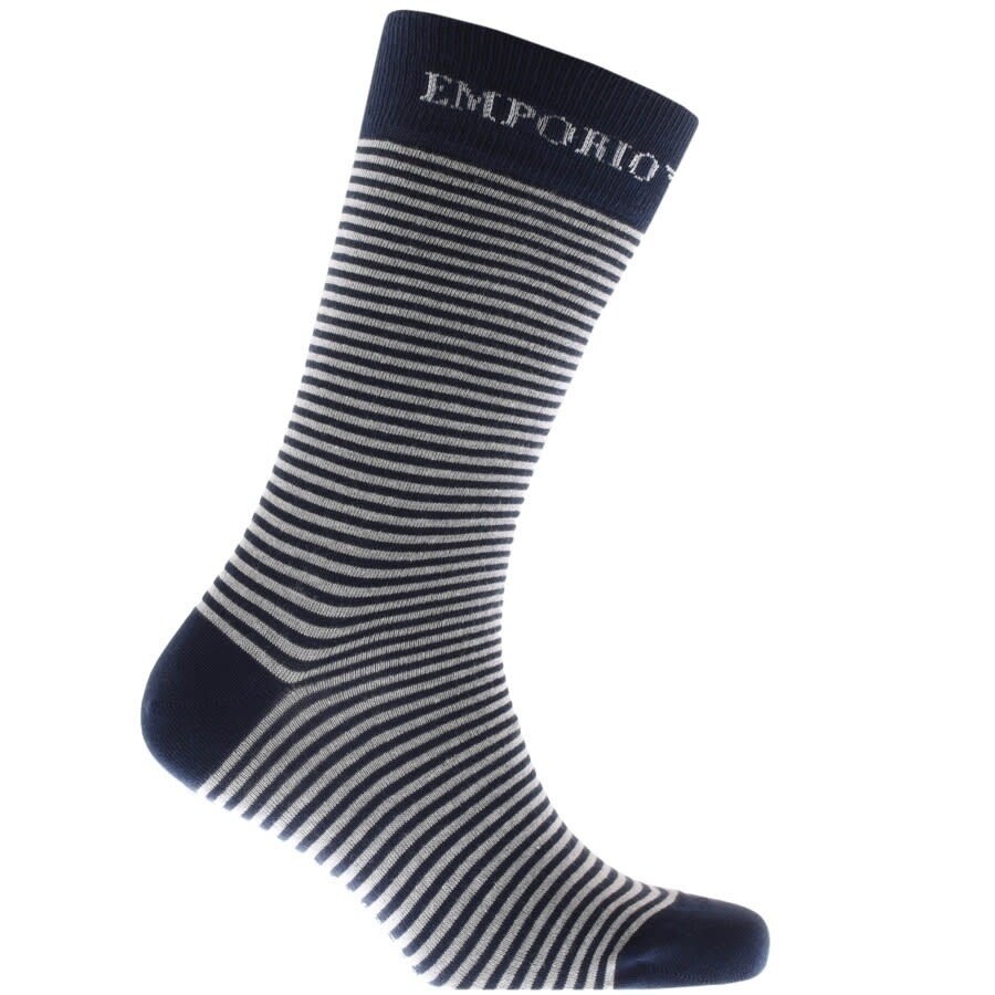 Alternative Image for ProductEmporio Armani 2 Pack Socks Navy3