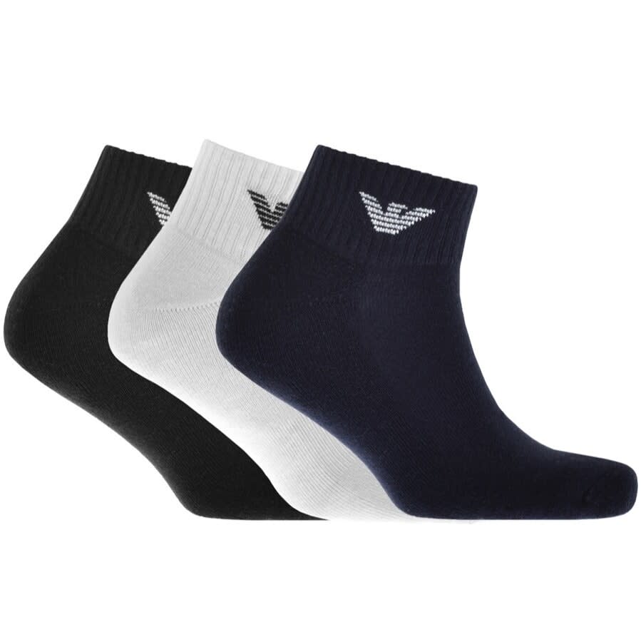 Alternative Image for ProductEmporio Armani 3 Pack Trainer Socks1