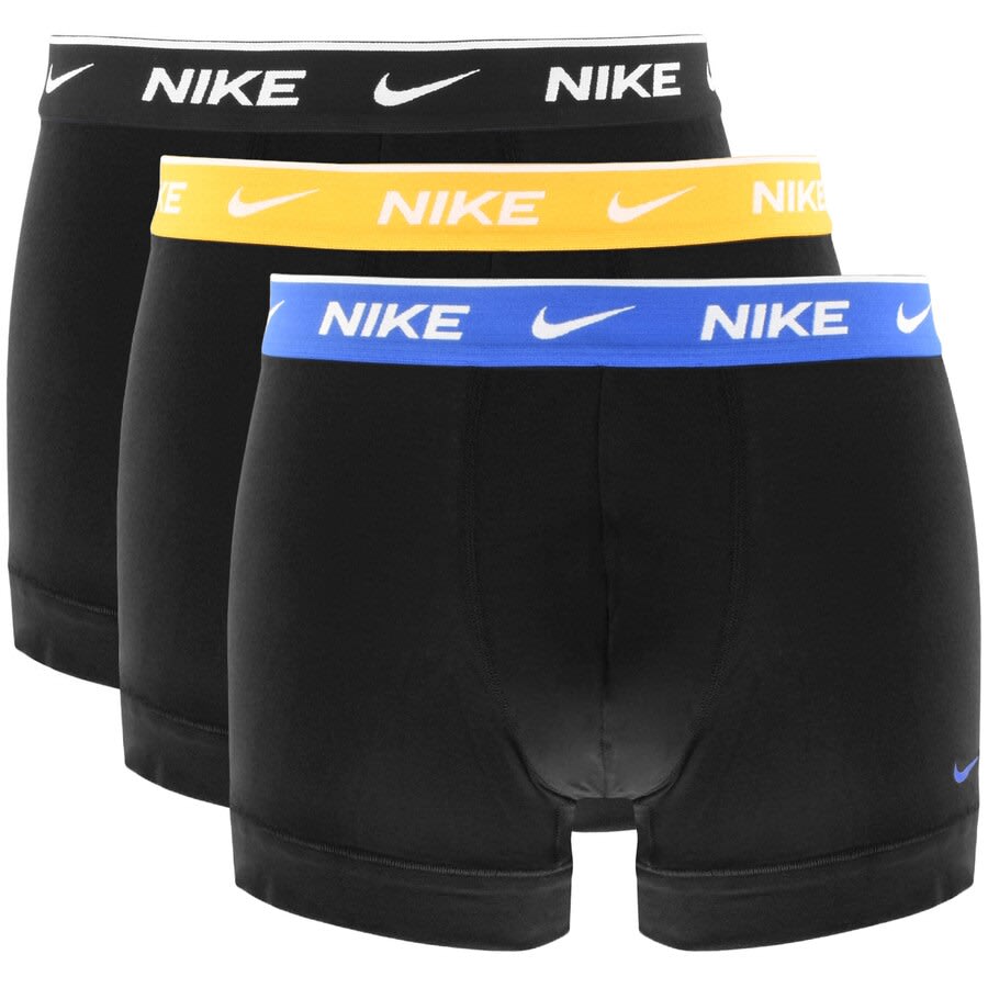 Alternative Image for ProductNike Logo 3 Pack Boxer Trunks Black1
