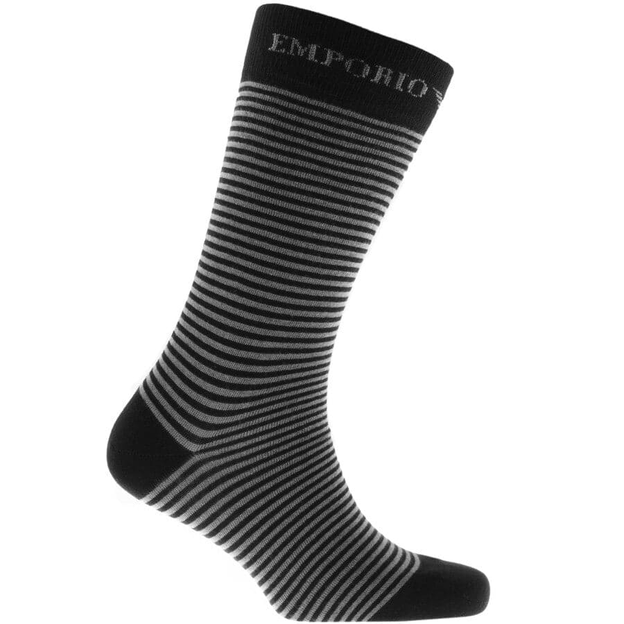 Alternative Image for ProductEmporio Armani 2 Pack Socks Black2