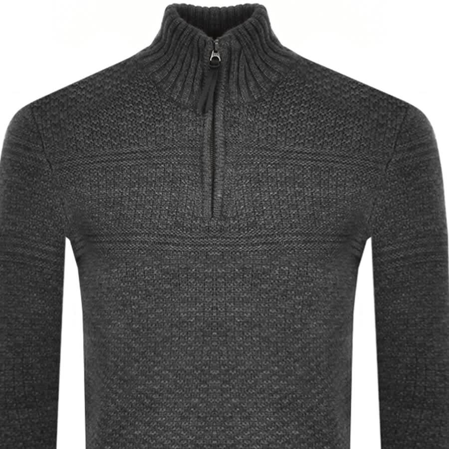 Alternative Image for ProductSuperdry Jacob Henley Half Zip Knit Jumper Grey2