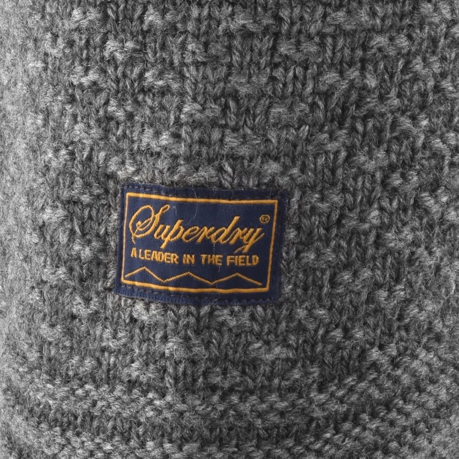 Alternative Image for ProductSuperdry Jacob Henley Half Zip Knit Jumper Grey3