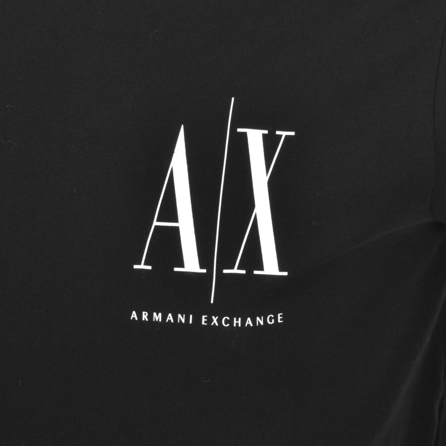 Alternative Image for ProductArmani Exchange Long Sleeve Logo T Shirt Black3