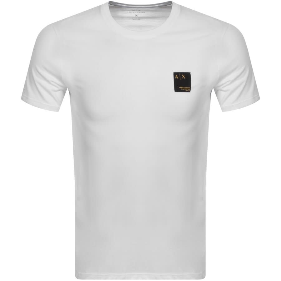 Alternative Image for ProductArmani Exchange Crew Neck Logo T Shirt White1