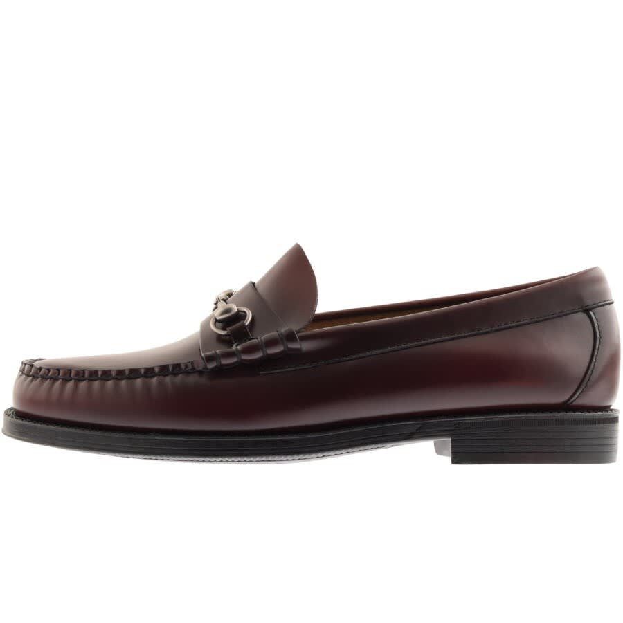 GH Bass Weejun Lincoln Leather Loafers Burgundy | Mainline Menswear