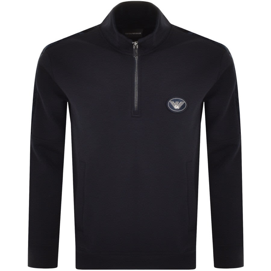 Alternative Image for ProductEmporio Armani Crew Neck Logo Sweatshirt Navy1