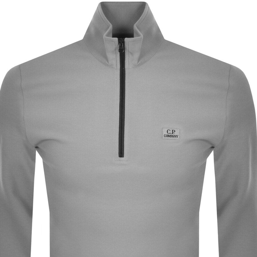 Alternative Image for ProductCP Company Half Zip Sweatshirt Grey2