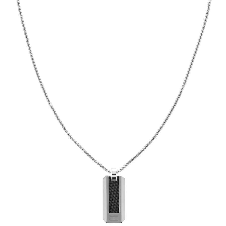 Alternative Image for ProductTommy Hilfiger Pique Dog Tag Necklace Silver2