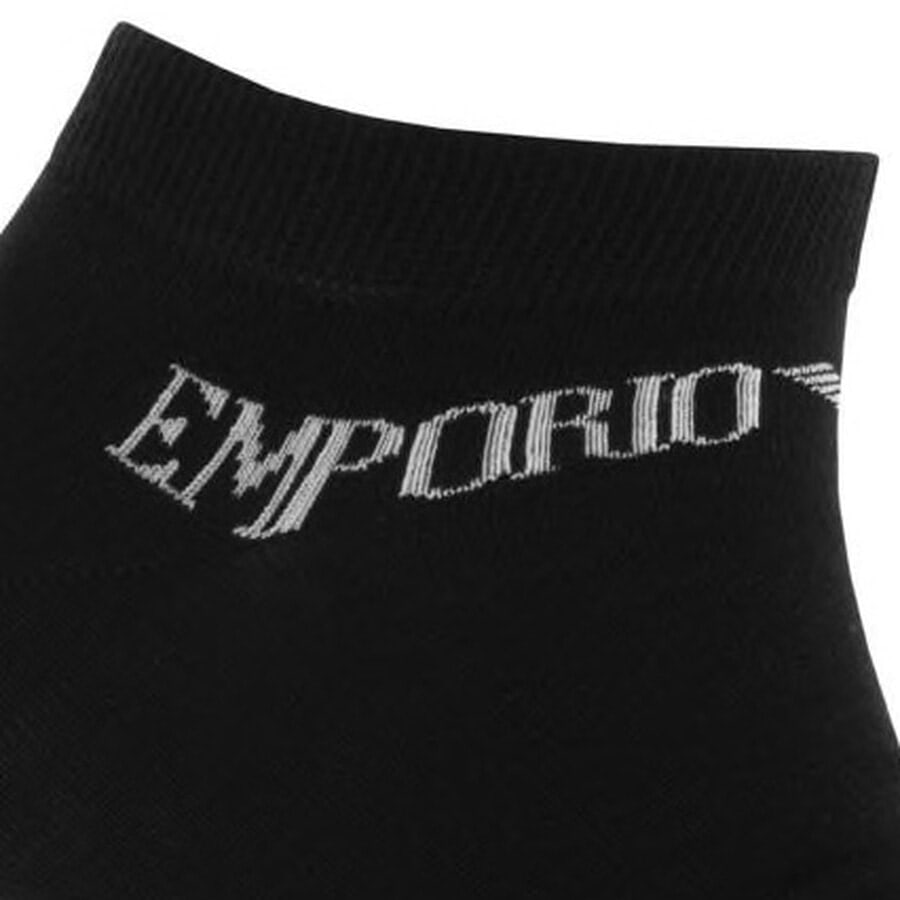 Alternative Image for ProductEmporio Armani 3 Pack Trainer Socks Black3