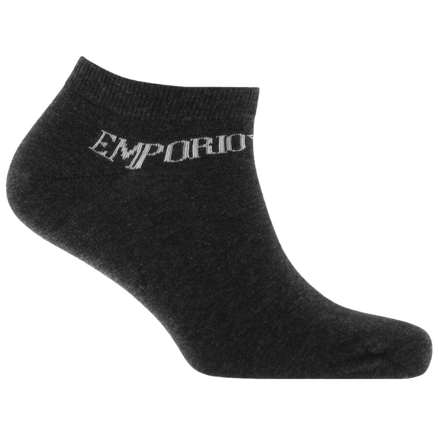 Alternative Image for ProductEmporio Armani 3 Pack Trainer Socks Black2