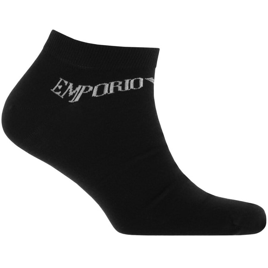 Alternative Image for ProductEmporio Armani 3 Pack Trainer Socks Black3