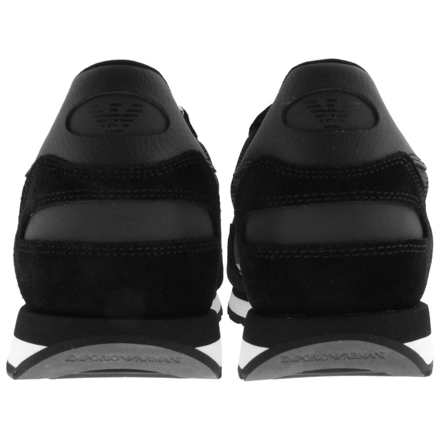 Alternative Image for ProductEmporio Armani Logo Trainers Black2