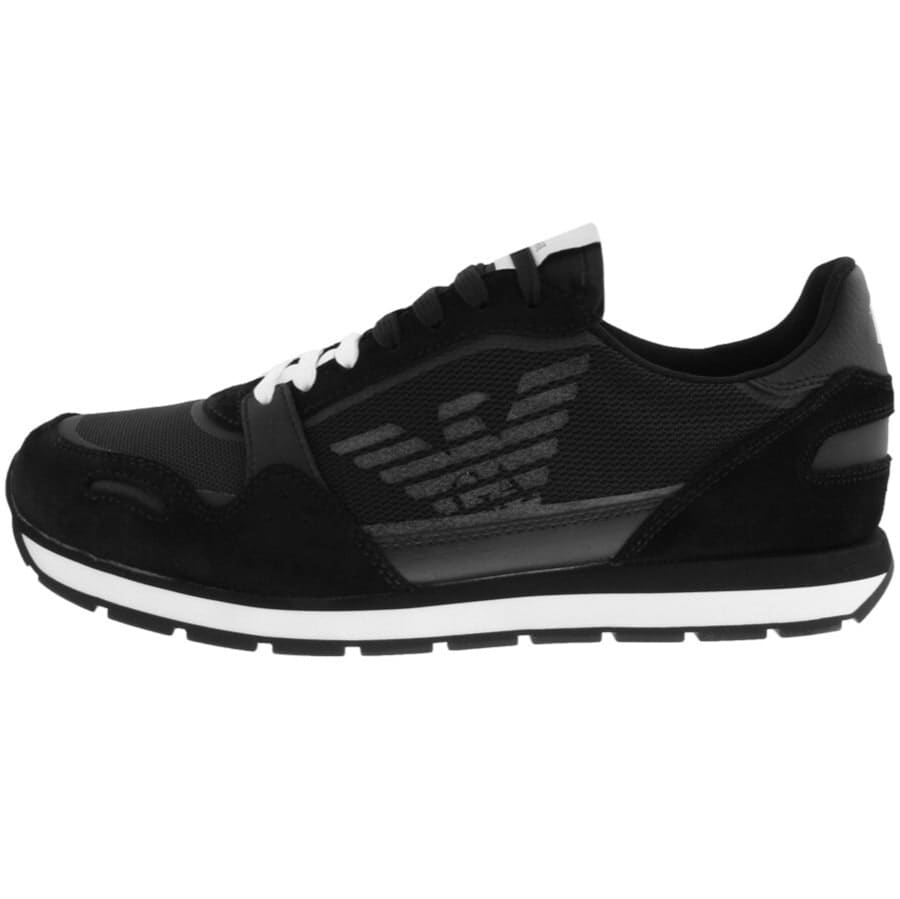 Alternative Image for ProductEmporio Armani Logo Trainers Black1