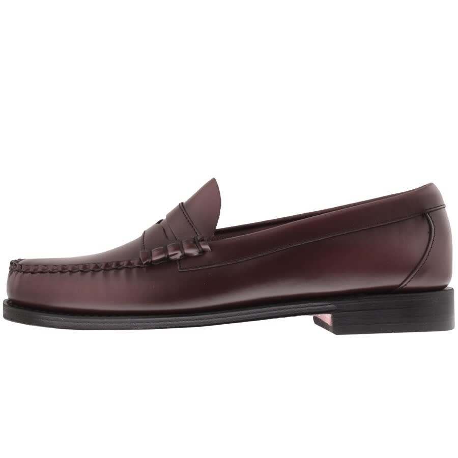 GH Bass Larson Moc Penny Loafers Burgundy | Mainline Menswear United States