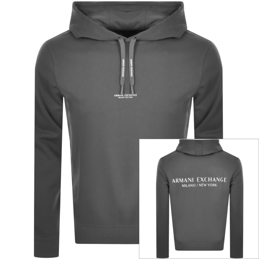 Alternative Image for ProductArmani Exchange Logo Hoodie Grey1