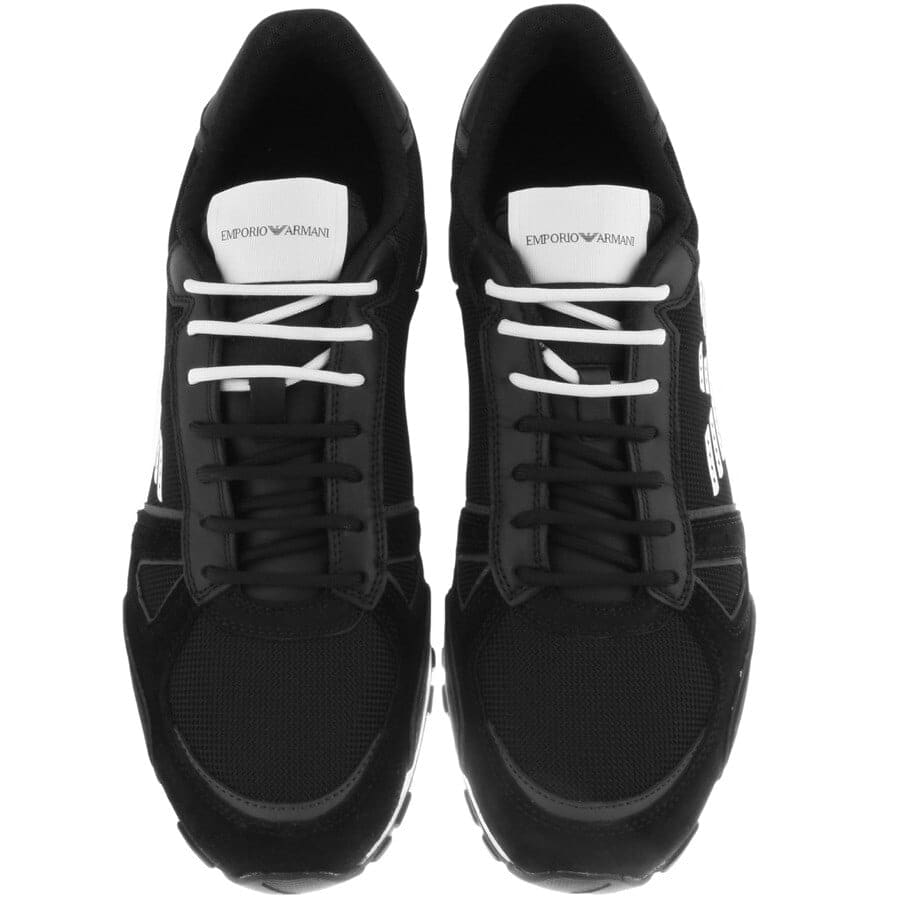 Alternative Image for ProductEmporio Armani Logo Trainers Black3