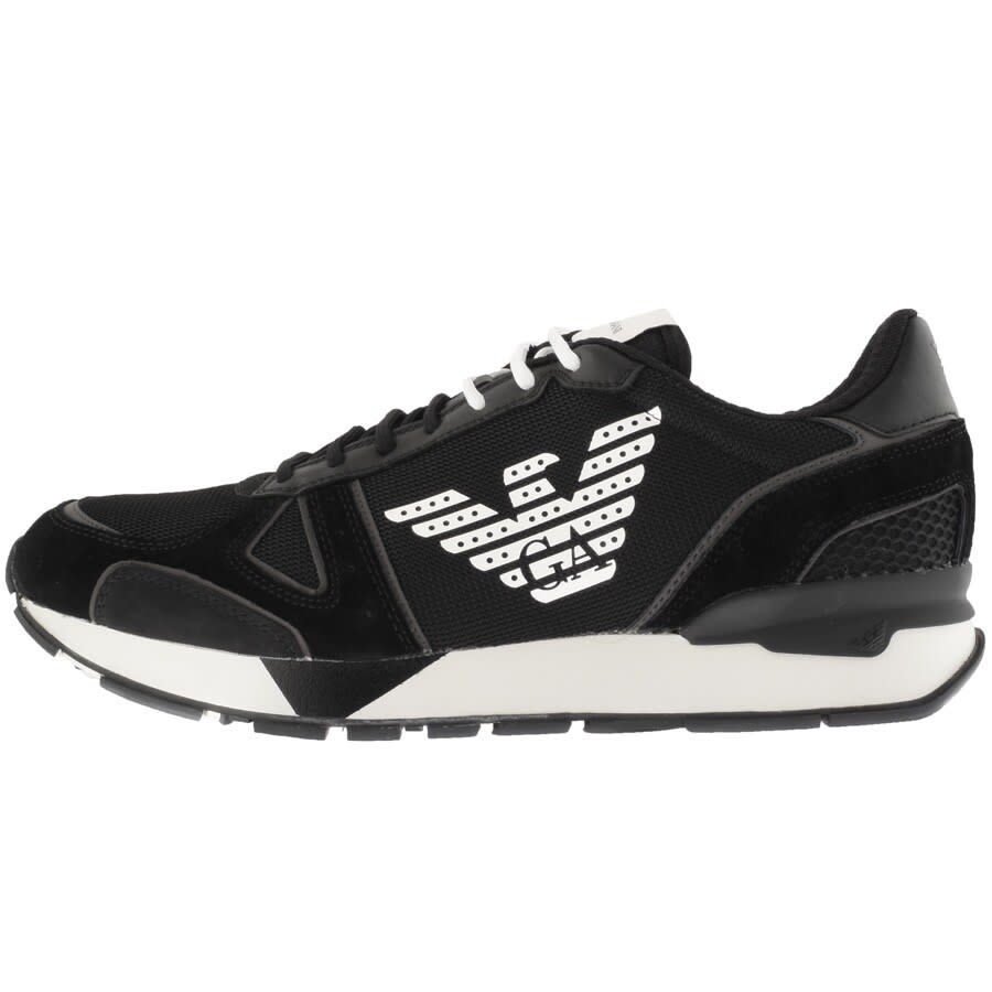 Alternative Image for ProductEmporio Armani Logo Trainers Black1