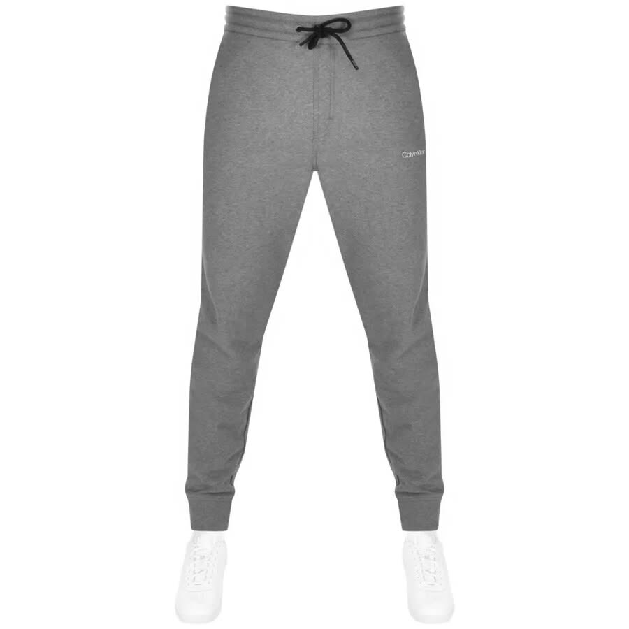 Buy Calvin Klein Jeans Grey Melange SIDE LOGO Straight Fit Joggers - Track  Pants for Men 8516945 | Myntra