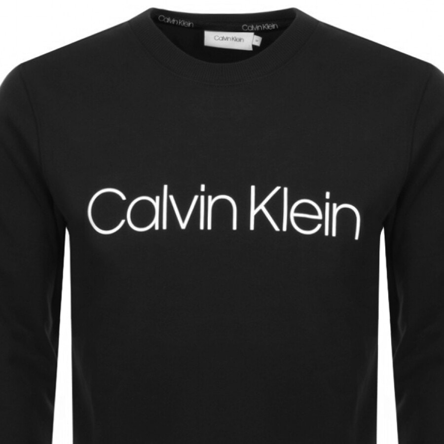 Alternative Image for ProductCalvin Klein Logo Crew Neck Sweatshirt Black2