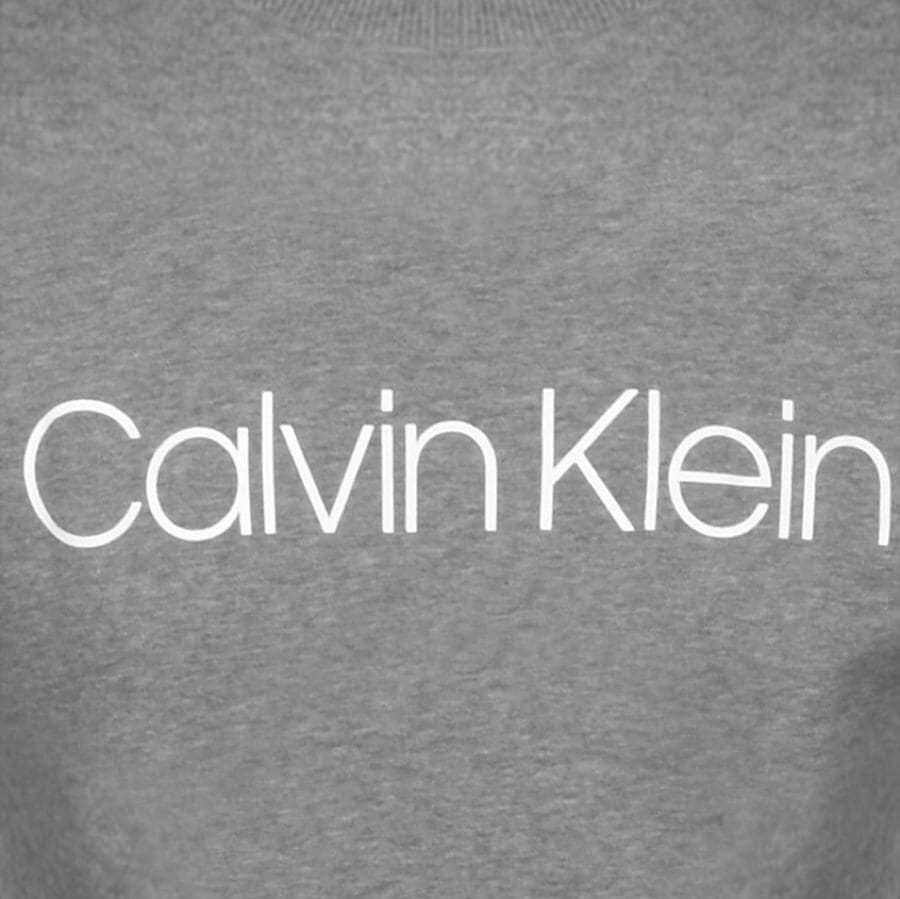 Alternative Image for ProductCalvin Klein Logo Crew Neck Sweatshirt Grey3