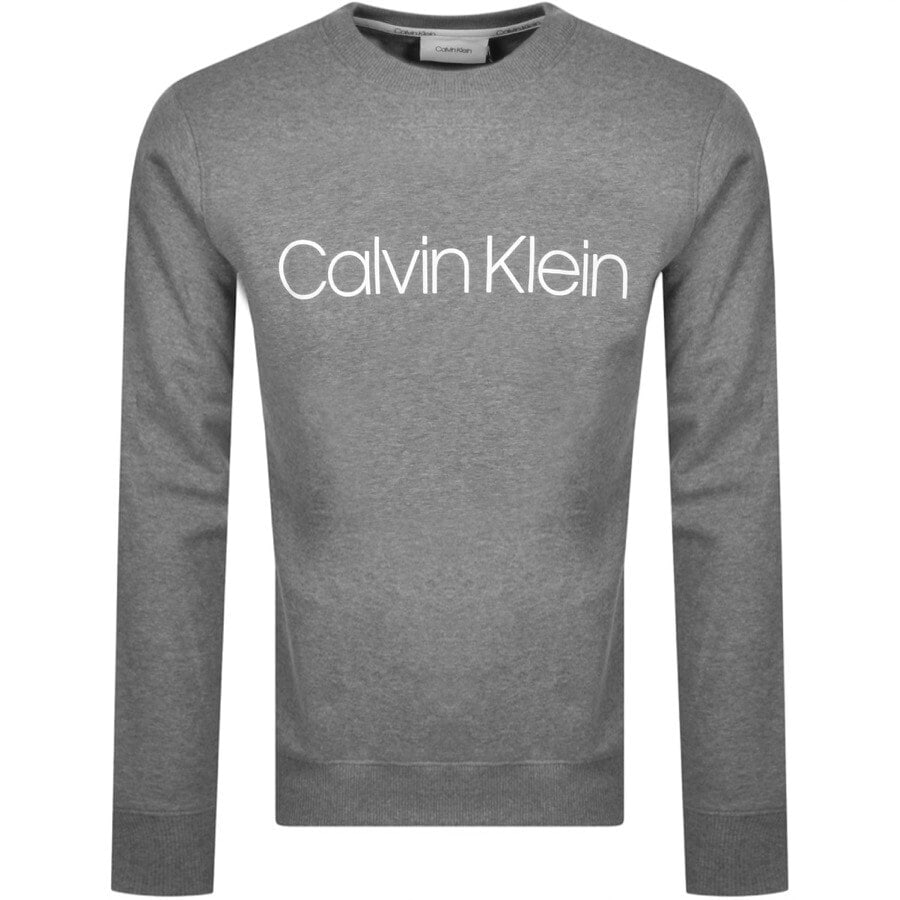 Calvin Klein Logo Crew Neck Sweatshirt Grey | Mainline Menswear