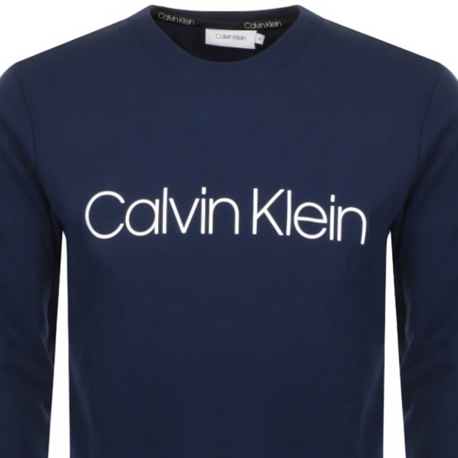 Alternative Image for ProductCalvin Klein Logo Crew Neck Sweatshirt Navy2