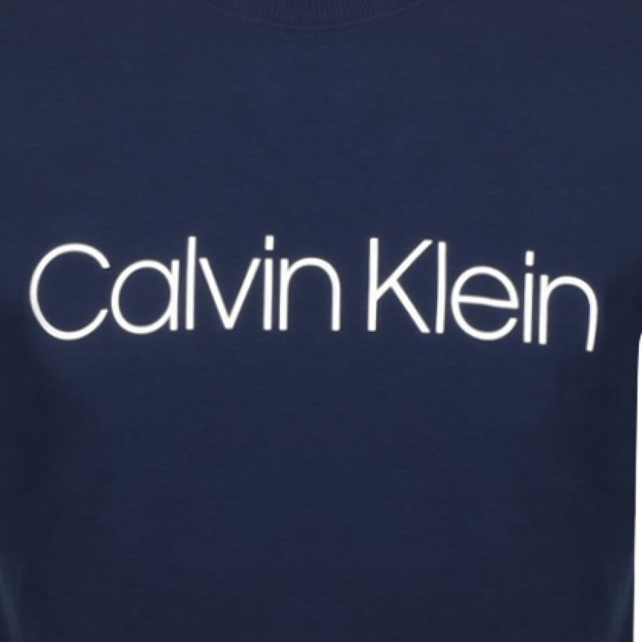 Alternative Image for ProductCalvin Klein Logo Crew Neck Sweatshirt Navy3