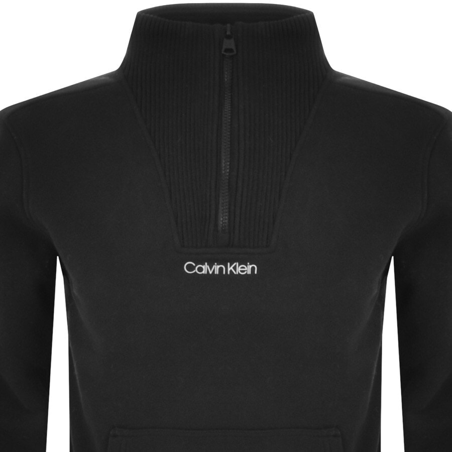 Alternative Image for ProductCalvin Klein Half Zip Detail Sweatshirt Black2