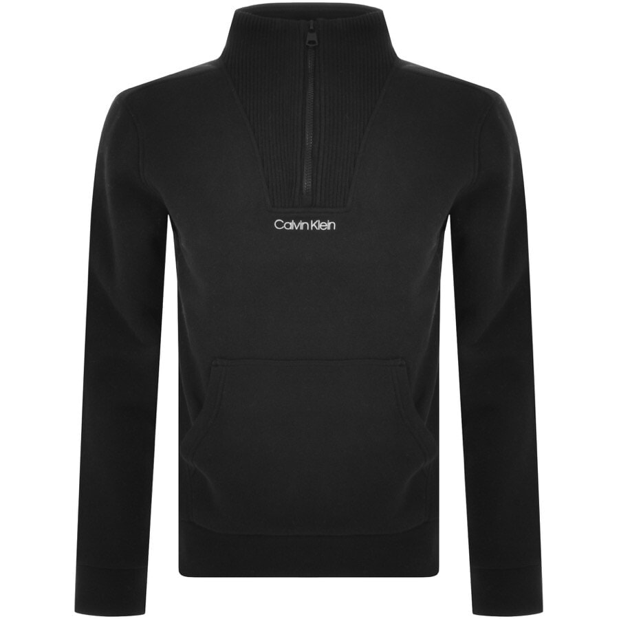 Alternative Image for ProductCalvin Klein Half Zip Detail Sweatshirt Black1