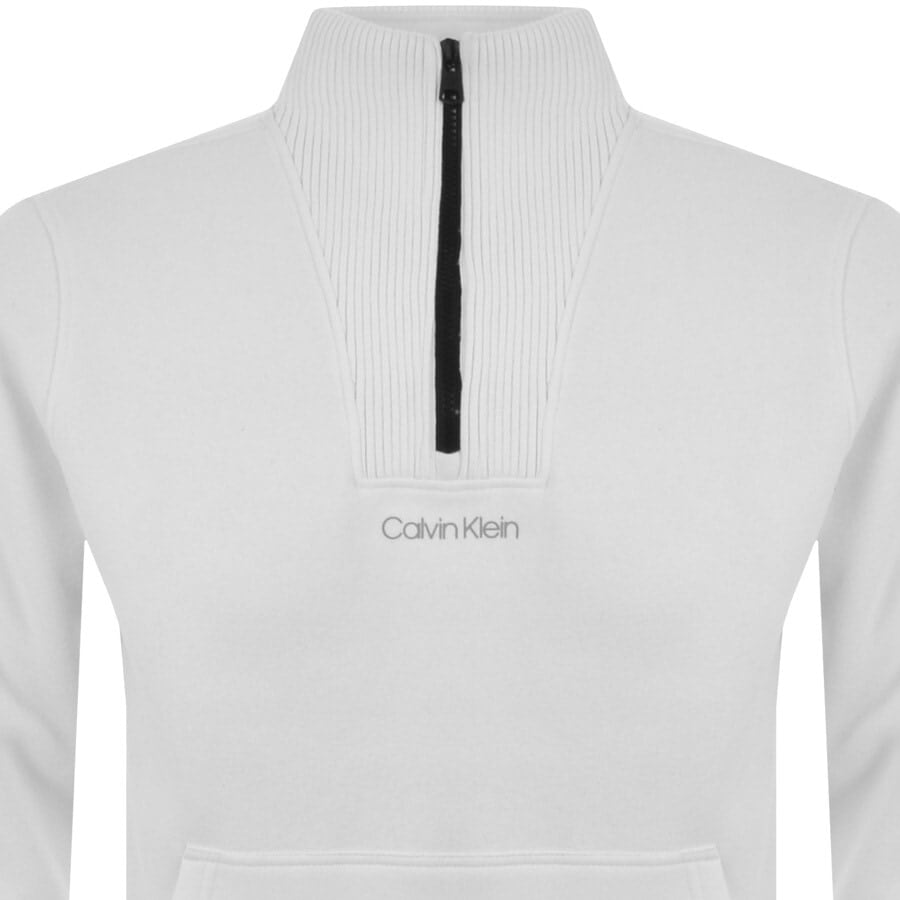 Alternative Image for ProductCalvin Klein Half Zip Detail Sweatshirt White2