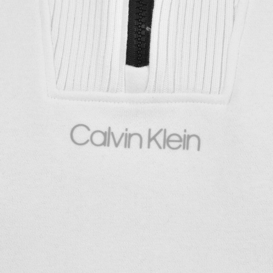 Alternative Image for ProductCalvin Klein Half Zip Detail Sweatshirt White3