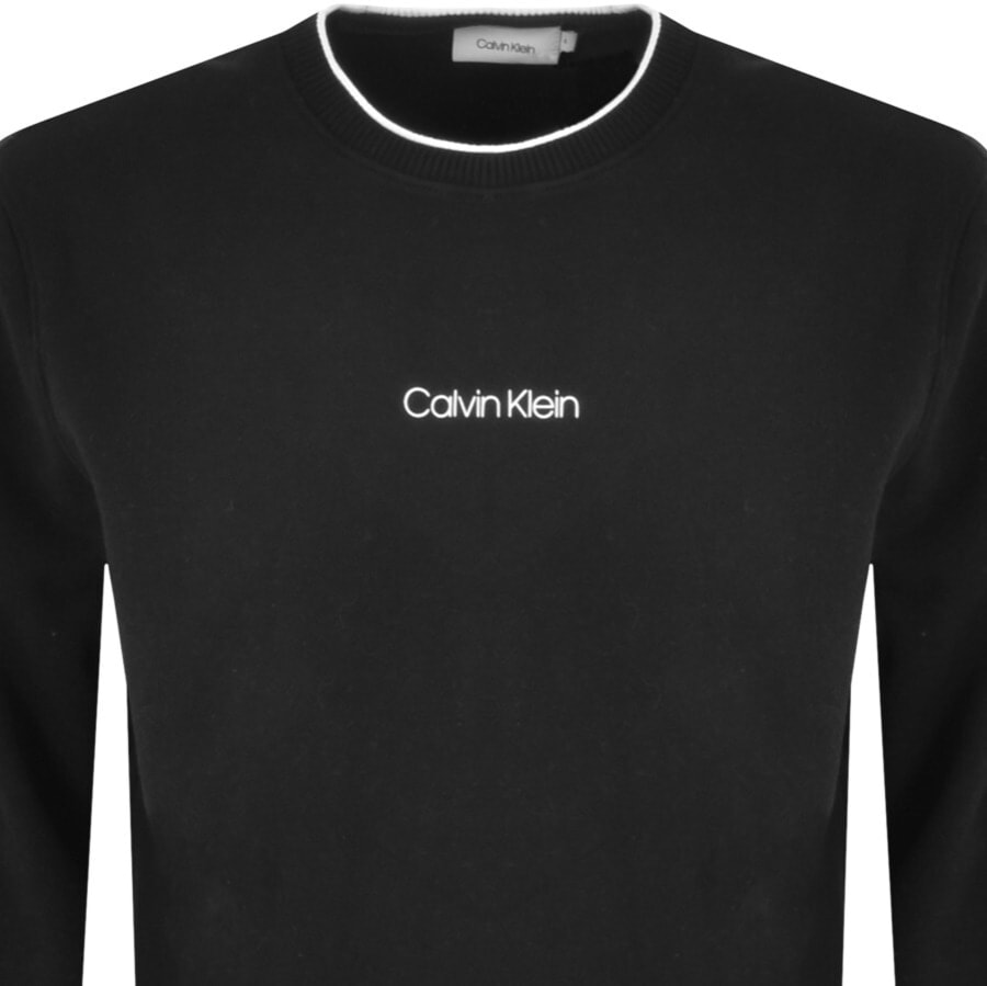Alternative Image for ProductCalvin Klein Logo Crew Neck Sweatshirt Black2