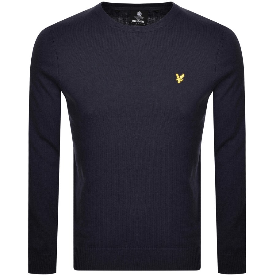 Alternative Image for ProductLyle And Scott Crew Neck Merino Knit Jumper Navy1